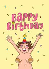 Funny Birthday card for her - Bappy Birthday created by PonkyWots
