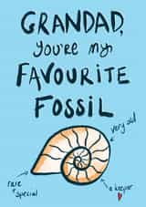 Funny Cute Father's Day Card for Grandad - Fossil - Special Grandad - Birthday created by Crafty Coast