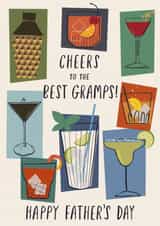 Classic Father's Day Card - Cheers To The Best Gramps - Cocktails created by Nina Raby - Jones