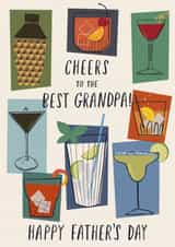 Classic Father's Day Card - Cheers To The Best Grandpa - Cocktails created by Nina Raby - Jones