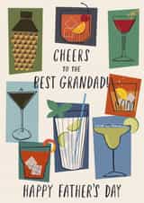 Classic Father's Day Card - Cheers To The Best Grandad - Cocktails created by Nina Raby - Jones
