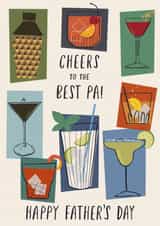 Classic Father's Day Card - Cheers To The Best Pa - Cocktails created by Nina Raby - Jones