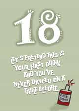 funny 18th birthday card for friend or loved one - coming of age created by Loui's Funky card Designs