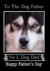 Personalised Father's Day Photo Card created by Loui's Funky card Designs - funny dog fathers day card from the dog to his Dad on fathers day