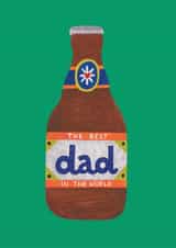 Classic Father's Day Card - The Best Dad In The World - Beer created by Daria Solak