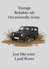 Vintage with Character Funny Land Rover Birthday Card created by Helen Ballard-Weiss
