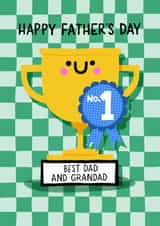 Cute Father’s Day Card - For Dad And Grandad - Trophy created by Nicola Watson