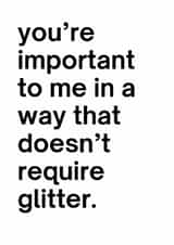 Funny Birthday Card - No Glitter Required created by Luca’s Cardz