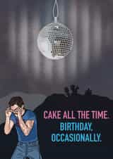 Harry Styles Cake All The Time Birthday Occasionally Birthday Card created by MoonBeam Greetings
