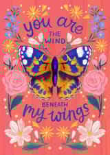 Pretty Love And Friendship Card - Butterfly - Wind Beneath My Wings created by Nicola B Studio