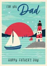 Classic Father's Day Card - Sailing created by Dalia Clark Design