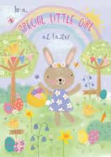 Cute Easter Card - Special Little Girl - Bunny Rabbit created by Liverpool Card Studio
