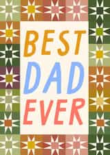 Classic Father's Day/Birthday Card - Best Dad Ever - Star Border created by URGHH Card Co.