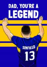 Fun Father's Day/Birthday Card - Leeds Rhinos Rugby League - Kevin Sinfield created by ZB CREATIVE