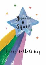 Colourful, Fun Shooting Star Card for Father's Day created by Kay Louise 