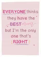 Mothers Day card for the best mum created by Ginger Rose Designs
