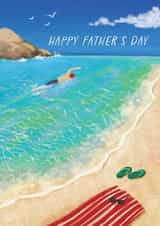 Classic Father's Day Card - Sea Swim created by Debbie Daley Illustrations