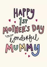 Cute First Mother’s Day Card for a Wonderful Mummy created by Oops a doodle