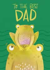 Cute Father's Day Card - Frogs - Best Dad created by Hollie McManus Illustration
