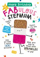 Cute Birthday Card - For Step Mum - Fab Ice Lolly created by Twisted Haggis