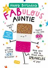 Cute Birthday Card - For Auntie - Fab Ice Lolly created by Twisted Haggis