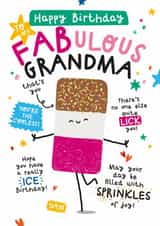 Cute Birthday Card - For Grandma - Fab Ice Lolly created by Twisted Haggis