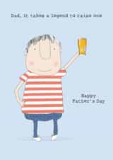 Classic Father's Day Card - Raised A Legend created by Rosie Made A Thing