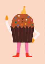 Cute Birthday Card - Party Cupcake created by Rumble Cards