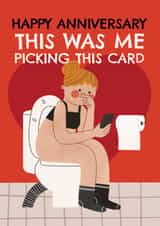 Funny Anniversary Card - Toilet Scroll created by AbiGoLucky