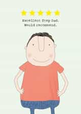 Funny Father's Day Card - Excellent Step Dad - Review created by Rosie Made A Thing