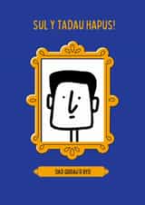 Quirky Welsh language Father's Day card - art gallery - cerdyn Sul y Tadau created by Jodi Cox