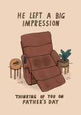 Heartfelt Father's Day Card - Bereaved - Big Impression - Recliner Chair created by Sunpatch Society
