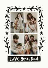 Personalised Father's Day Photo Card created by Abbie Imagine - Classic Father's Day Card - Love You Dad