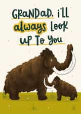 Cute Father's Day Card - For Grandad - Wooly Mammoth created by Abbie Imagine