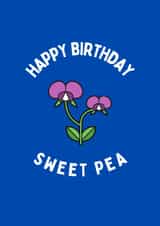Cute Birthday Card for friend - Happy Birthday Sweet Pea created by Sam & Luna