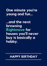 Funny Birthday Card – Browsing Rightmove created by Lemonade Insight