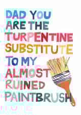 Funny Father's Day Card - DIY Dad Turps created by The Curious Pancake