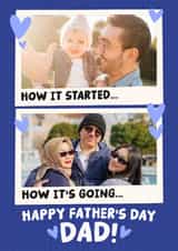 Personalised Father's Day Photo Card created by Studio Doodles - Classic Father's Day Card - Then And Now