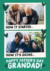 Personalised Father's Day Photo Card created by Studio Doodles - Classic Father's Day Card - For Grandad - Then And Now
