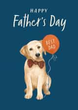 Cute Father's Day Labrador Dog 'Best Dad' - Balloon created by Debbie Daley Illustrations