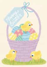 Cute Easter Chicks Card for Kids created by NOD Studio