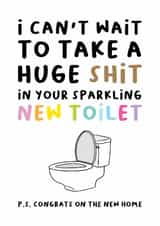 Funny Rude New Home Card For Friends Or Family created by Smudge & Splash