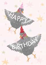 Pigeon Birthday Card - Happy Birthday Party Pigeon created by Kitty Strand