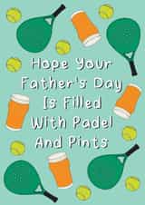 Classic Father's Day Card - Padel And Pints - Tennis Balls created by Stuck Shop Gifts