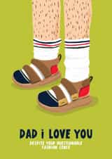 Funny Father's Day Card - Socks And Sandals created by Lucy Maggie Designs