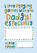 Cute Father's Day Card - For Daddy - Playing Games created by Lucy Maggie Designs