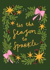 Festive Christmas card with Season’s Greetings created by Olla