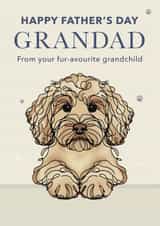Cute Father's Day Card - For Grandad - Cockapoo created by Choo Choo 