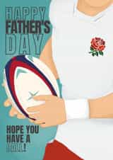 ClassicFather's Day Card - Rugby - Six Nations - England created by Sian Moore Illustration
