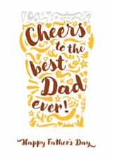 Cheers to the best Dad! - classic Father's Day card for your beer-loving dad. created by Fatchair Print